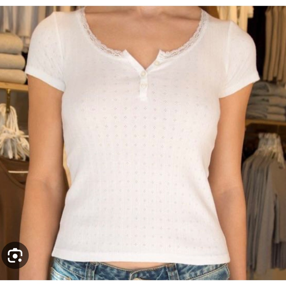 brandy melville zelly eyelet top